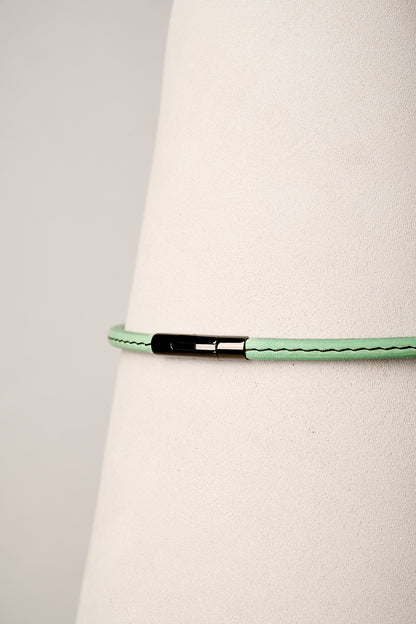 The Peek-A-Boo | Limited Edition Mint Leather Day Choker