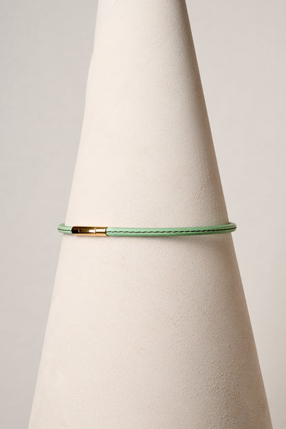 The Peek-A-Boo | Limited Edition Mint Leather Day Choker