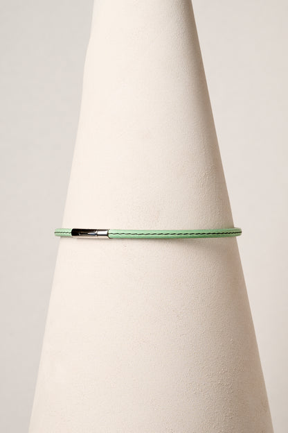 The Peek-A-Boo | Limited Edition Mint Leather Day Choker