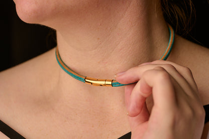 The Lockable Peek-A-Boo | Leather Day Collar