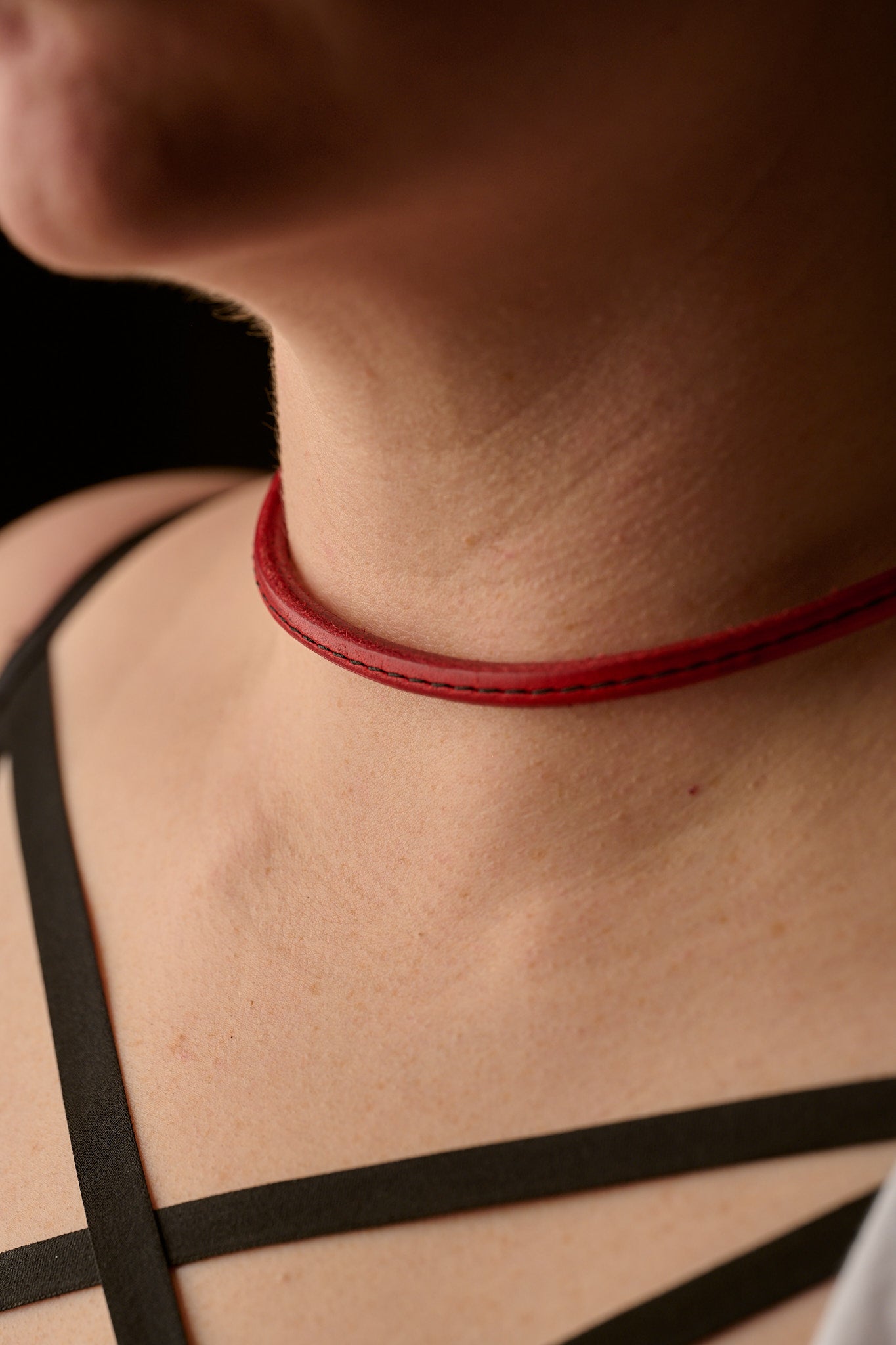 The Lockable Peek-A-Boo | Leather Day Collar